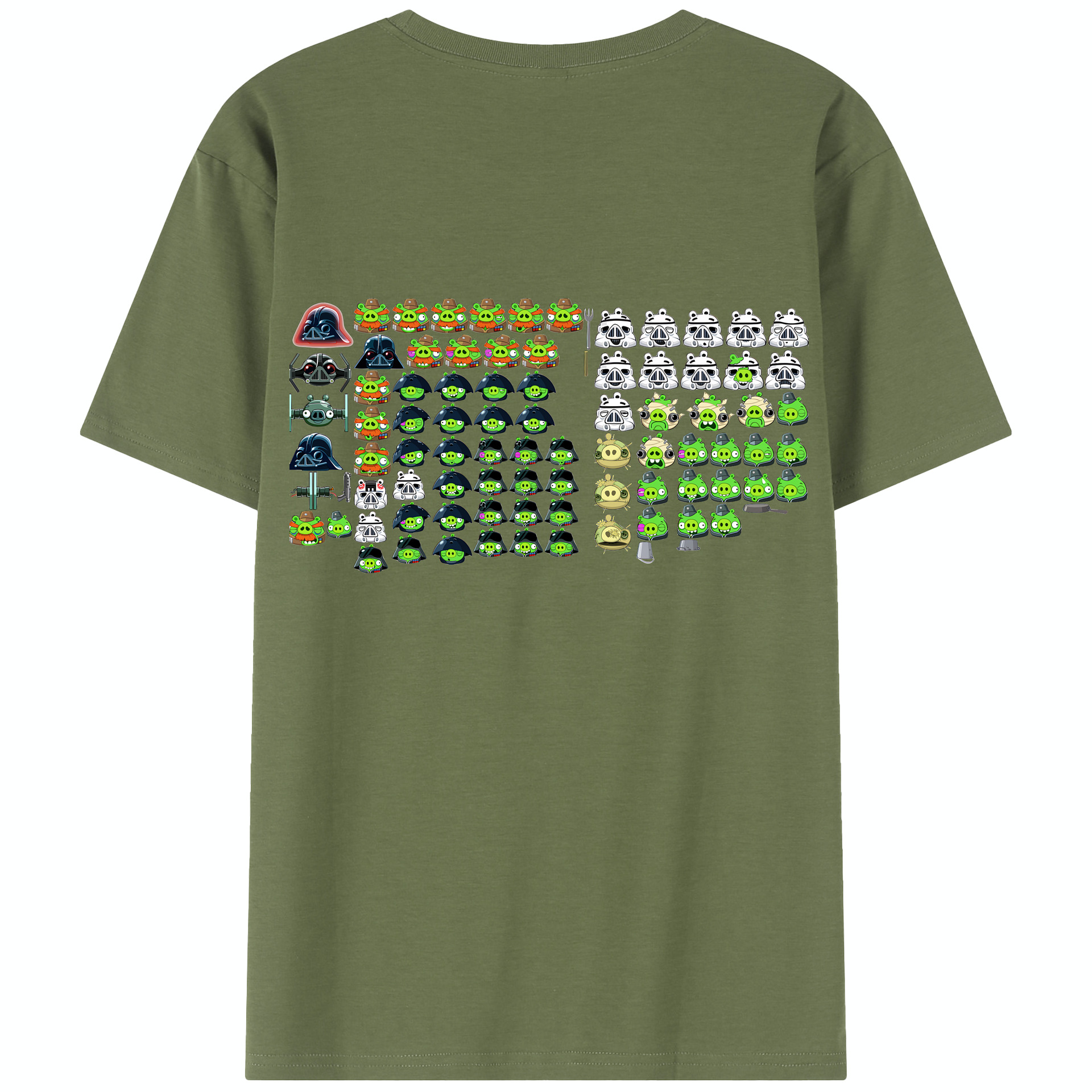 （画像用） Angry Birds アングリーバード 綿100％半袖Tシャツ（背面プリント）